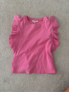 Endless Rose Pink Ruffle Sleeve Short-Sleeve Top